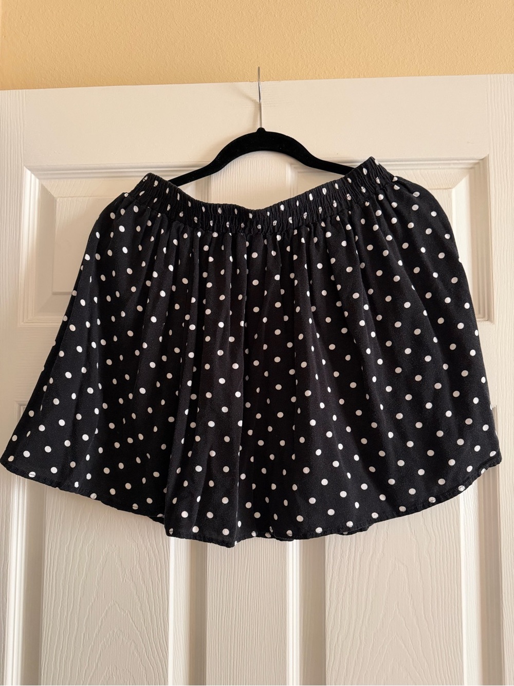 Forever 21 Black and White Polkadot Mini Skirt